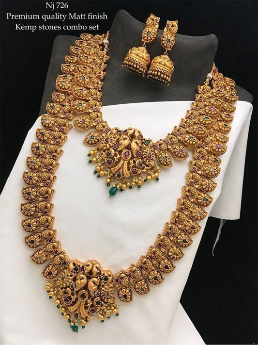 Buy Shringaar Gold Plated Stone Studded Jewellery Set
