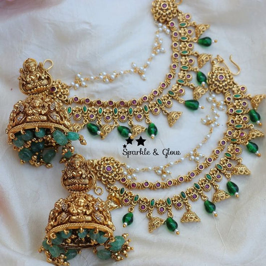 Sparkle and Crsytal Look Jhumka Set Sale For You