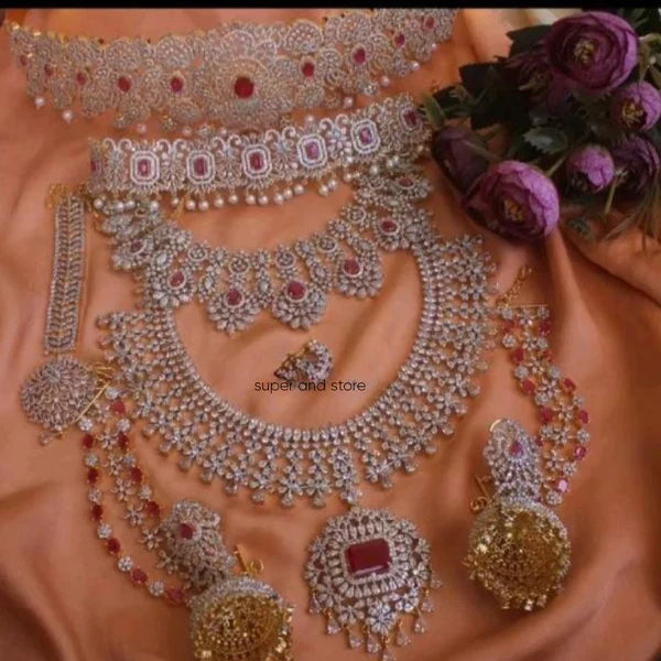 Jewellery Austrian Diamond Necklace Combo for Women