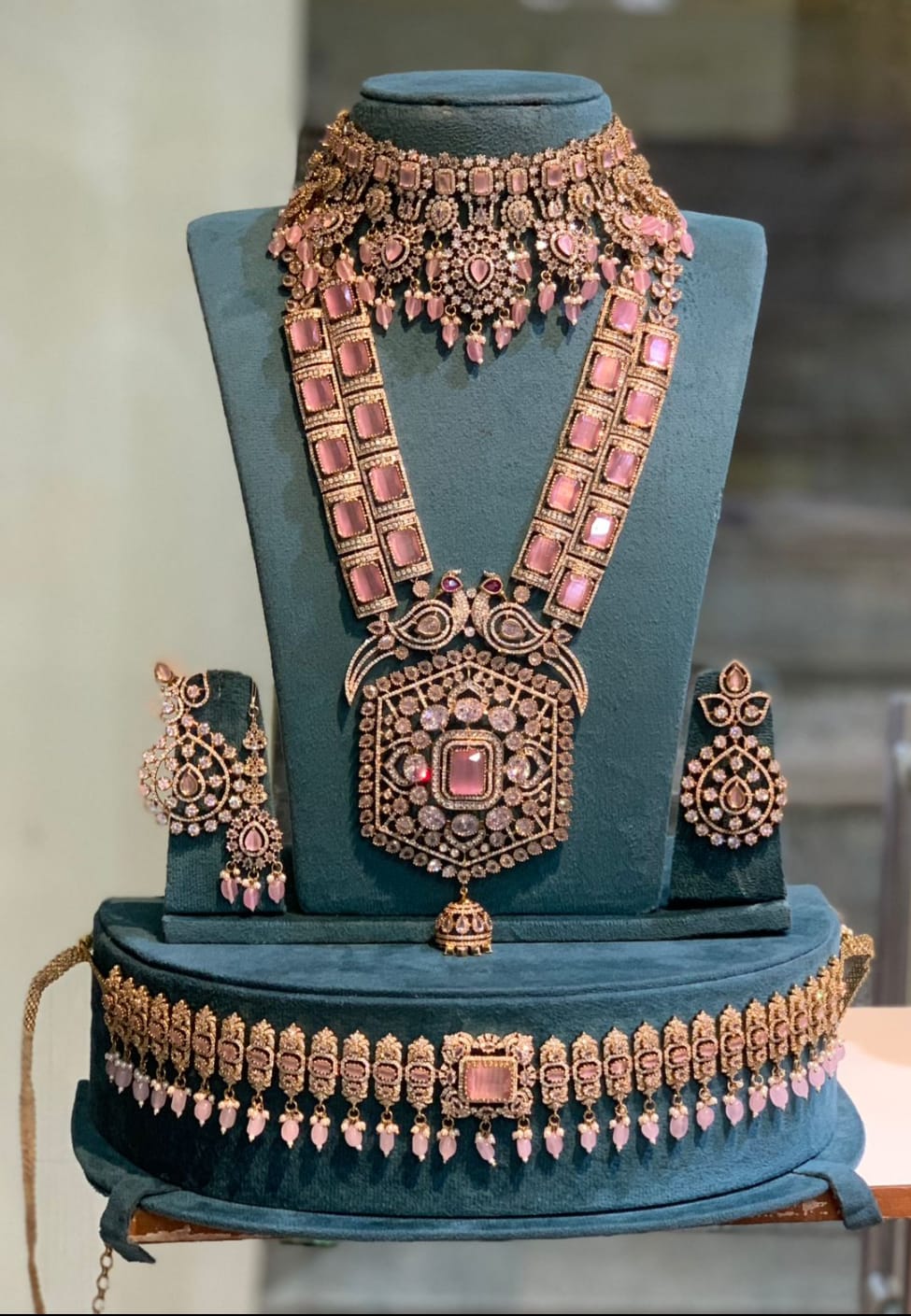 Pink and Stone Full Bridal Set