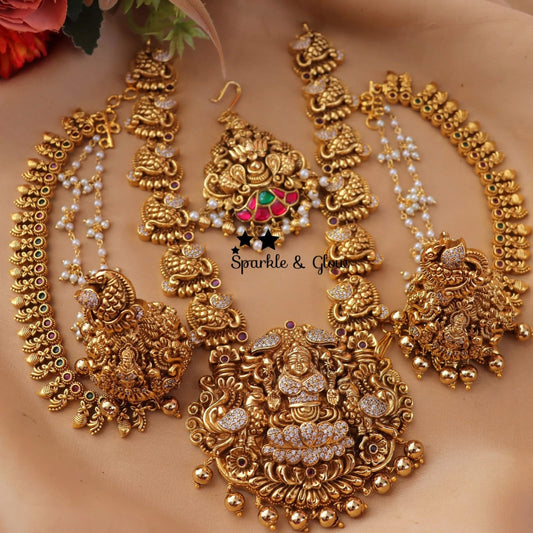 Sparkle Look Jhumka Earrings With Necklace Set