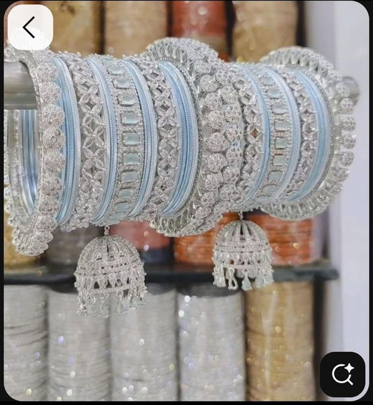 Alina Super Zhankar Look Bangles Designed By Crsytal Jewel