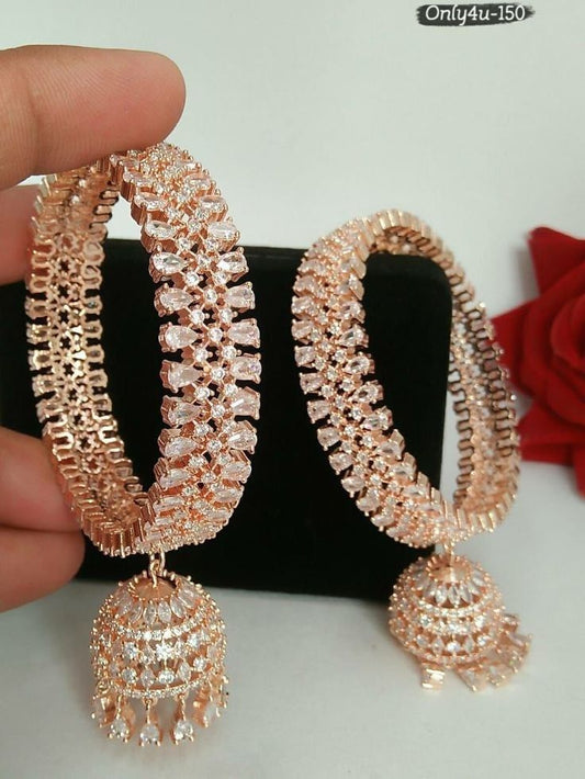 Fancy Crsytal Stone Bangles Set